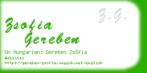 zsofia gereben business card